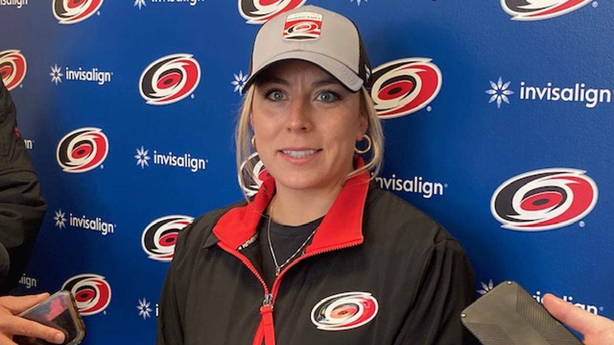 Allie LaCombe discusses her experience as member of the coaching staff for the Carolina Hurricanes’ 2024 prospects development camp.