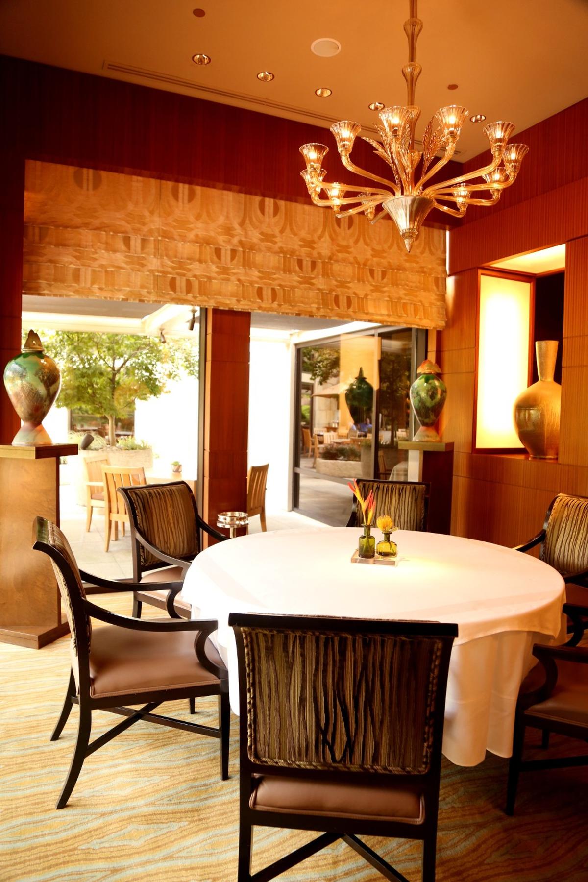 Herons, located inside the Umstead Hotel in Cary, has an elegant, contemporary setting.