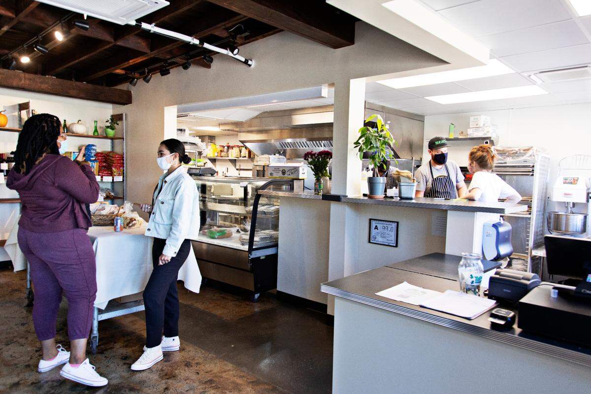 Ideal’s Sandwich & Grocery in Durham sells a variety of hot and cold sandwiches served on house-made bread as well as offering a small grocery.