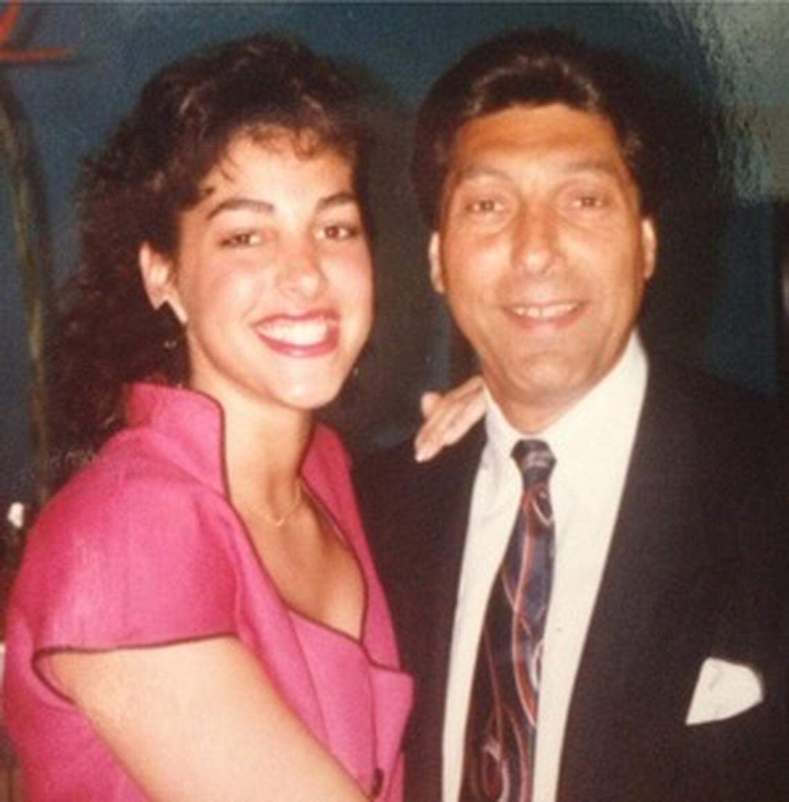 Jamie Valvano with her father, Jim.