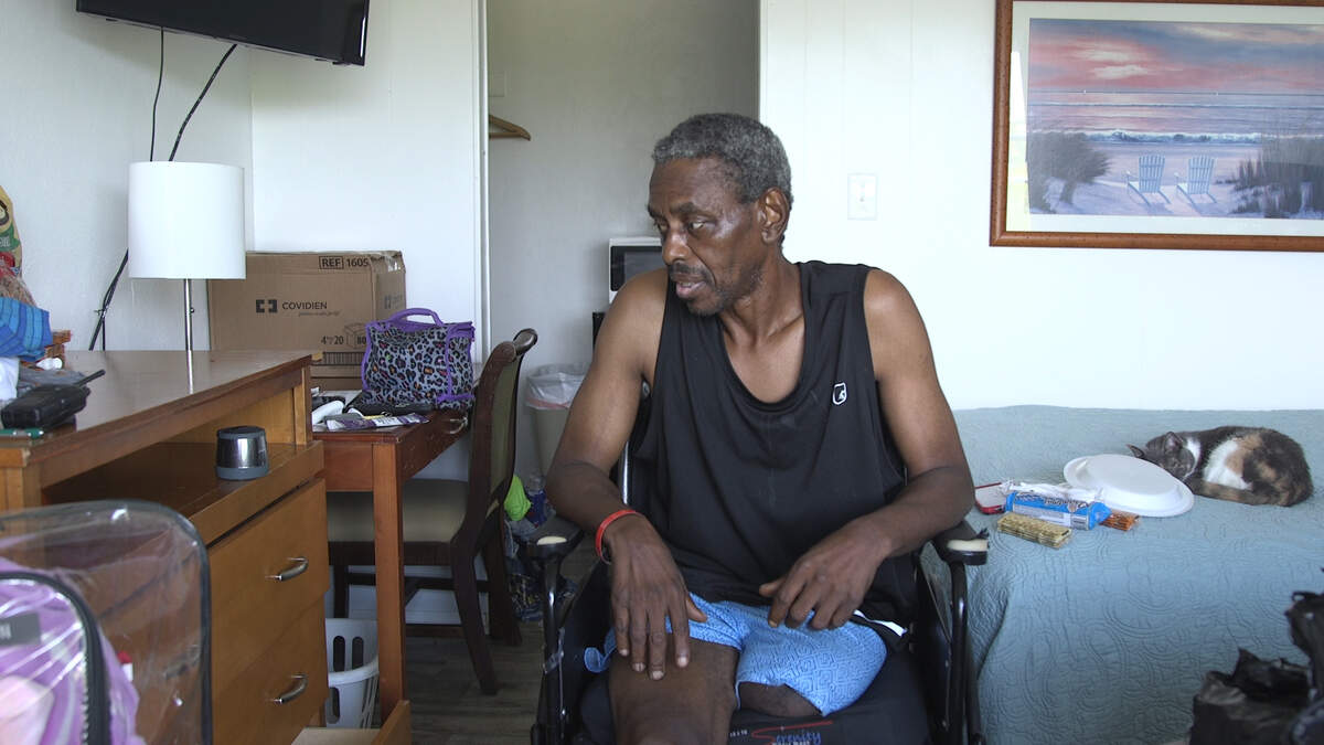 Kenneth Lesane is staying at The Midtown Inn & Cottages in Myrtle Beach because his home in the Rosewood neighborhood in Socastee will likely be flooded.