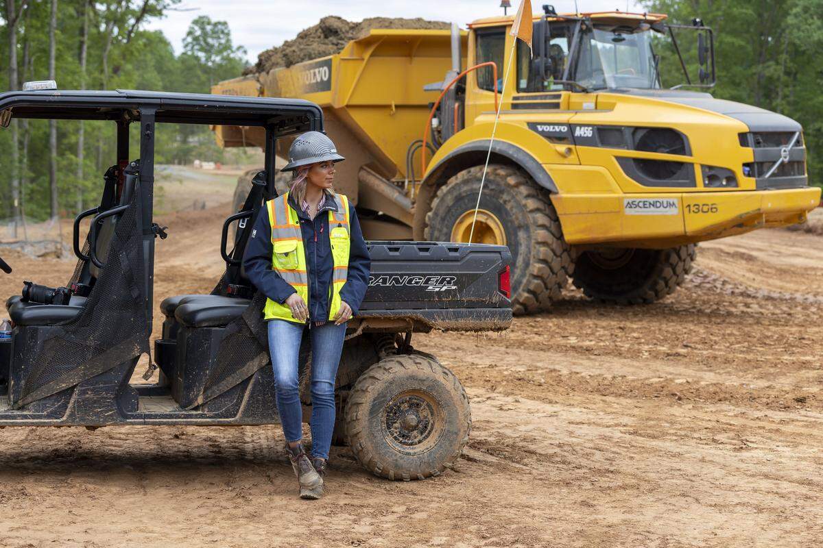 Sam Roth, a construction project manager for Samet, is overseeing the development of the 1,100-acre Veridea project in Apex.