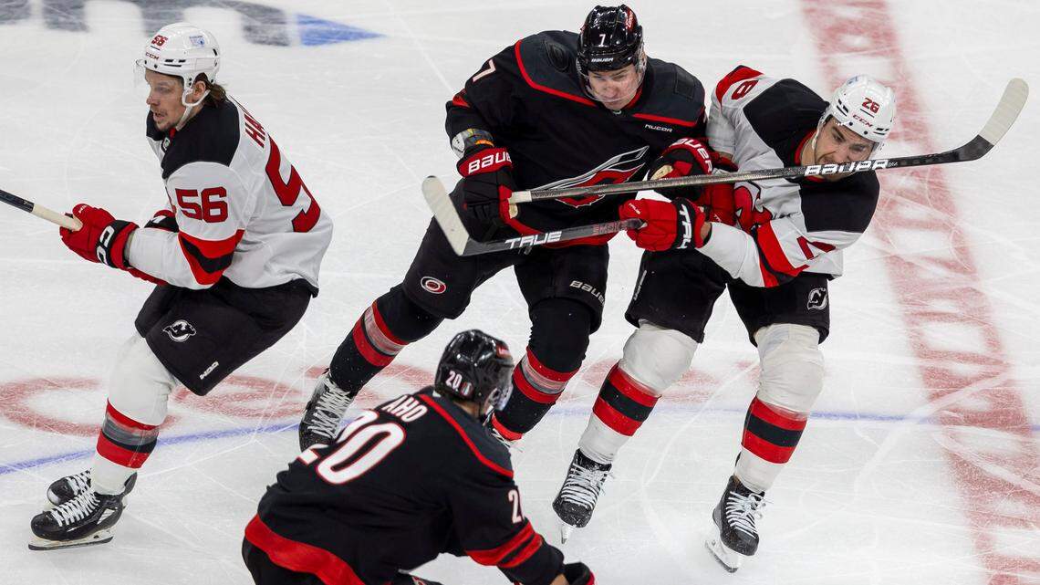 Hurricanes’ playoff savvy, hard lessons learned on display in thumping of Devils