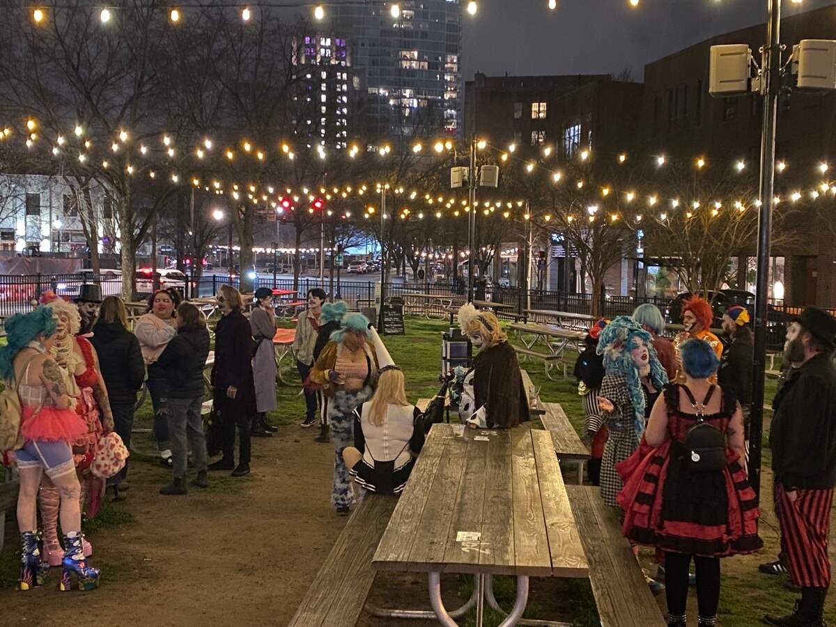 More than two dozen clowns descended upon downtown Durham Saturday for an all-night romp aimed at returning fun to a sad world.