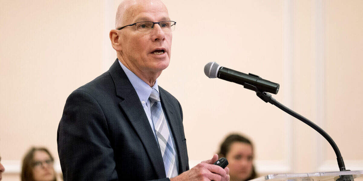 UNC Executive Vice Chancellor and Provost Bob Blouin presents Carolina Next: Innovations for Public Good during the UNC Board of Trustees full board meeting held at The Carolina Inn. January 30, 2020. (Jon Gardiner/UNC-Chapel Hill)