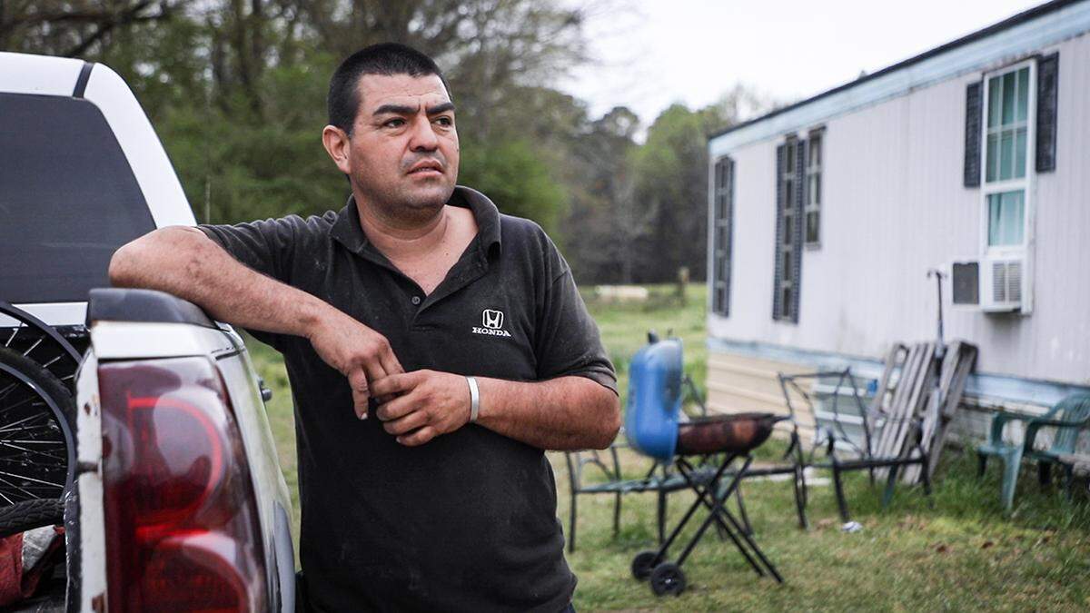 Gustavo Camarena speaks about the upcoming agricultural season in the context of coronavirus on Saturday, March 21, 2020. Camarena is an H2-A visa farmworker based in Benson, N.C. who came from Guadalajara in Mexico. He plans to practice good hygiene to stay safe, but doesnÕt believe the virus will significantly reach the rural area he will live in for most of the year.