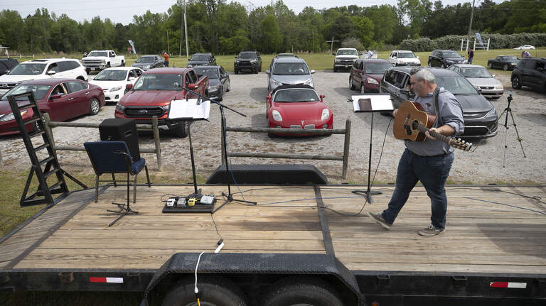 Photo Gallery: Church holds drive-in worship service after Wake County eases restrictions
