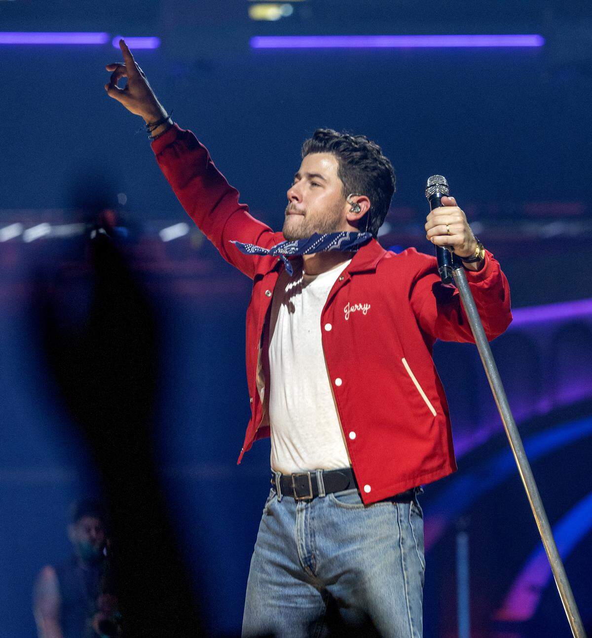 The Jonas Brothers bring their “Jonas 20: Greetings From Your Hometown Tour” to Raleigh, N.C.’s Lenovo Center, Wednesday night, Oct. 29, 2025.