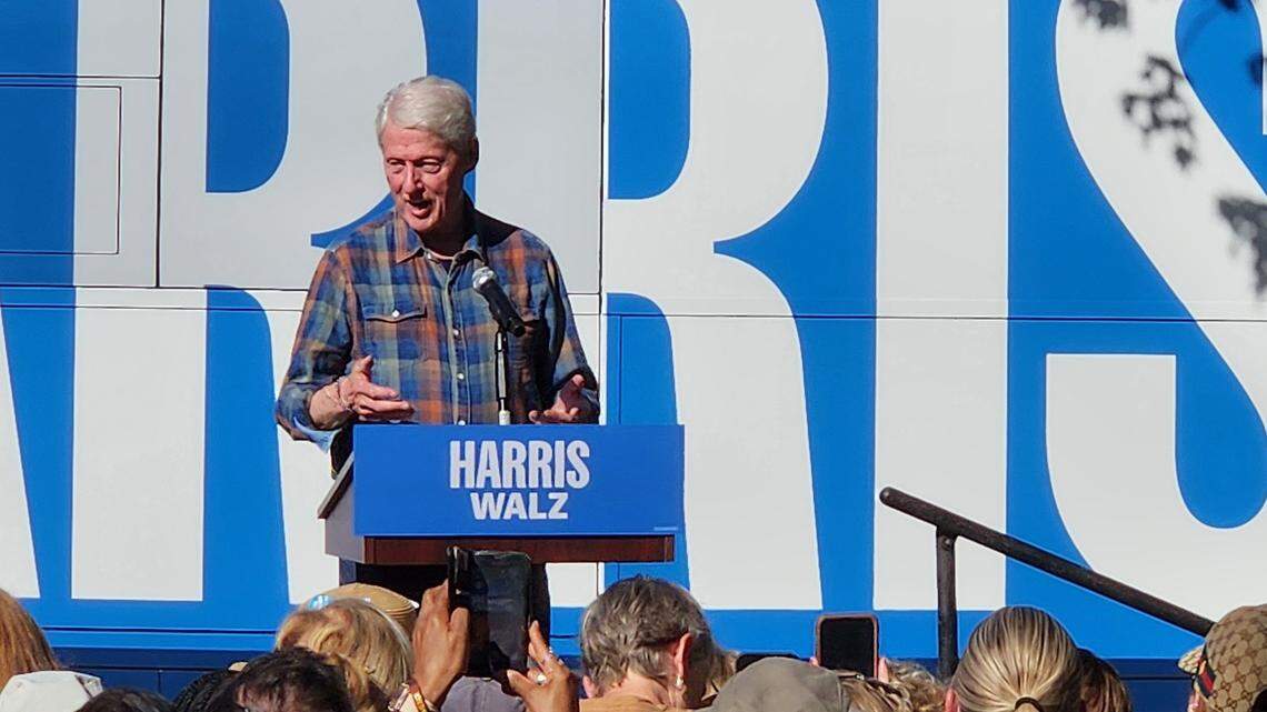 In Raleigh on Sunday, Bill Clinton boosts Harris and issues warning about Trump