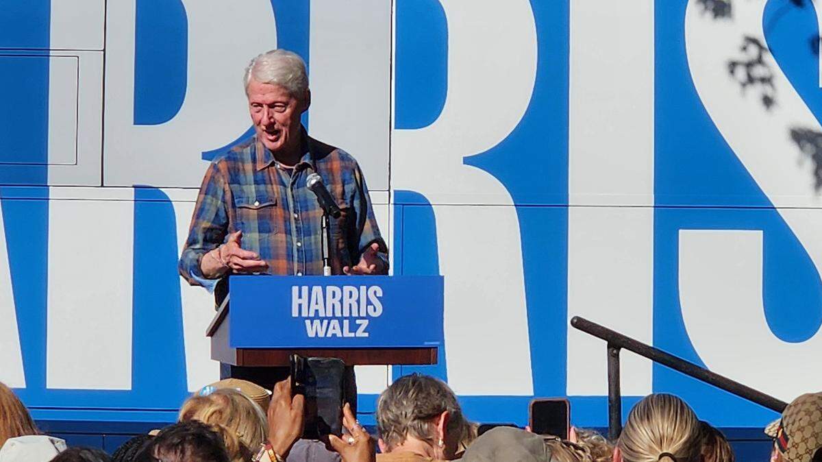 Former President Bill Clinton visited Raleigh on Sunday, Oct. 20, 2024 campaigning for Vice President Kamala Harris. 