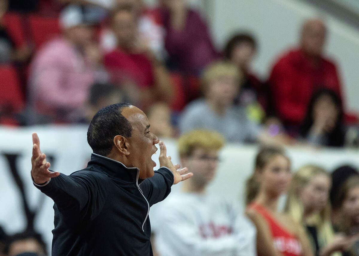 North Carolina State Wolfpack head coach Kevin Keatts reacts during the first half of the Wolfpack’s game against Campbell at PNC Arena in Raleigh, N.C. on Friday, Nov. 11, 2022.