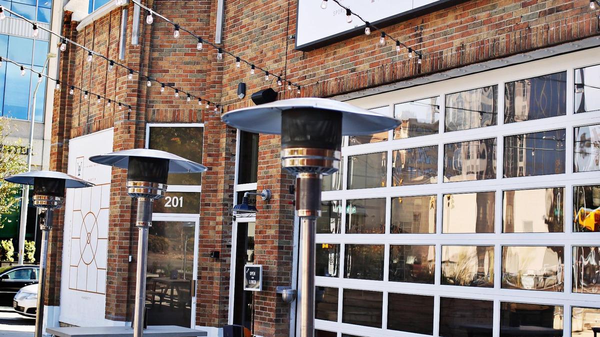 Whiskey Kitchen in downtown Raleigh has ample outdoor seating in the the heated patio.