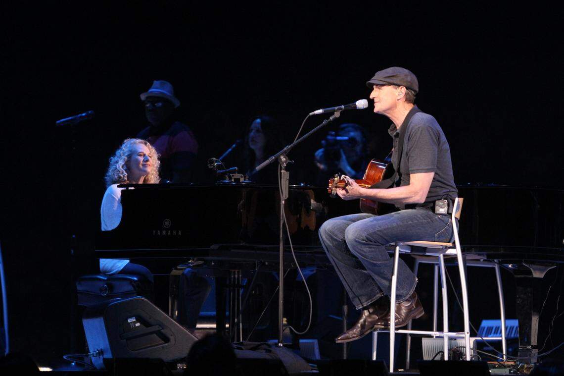 Carole King and James Taylor from their June 2, 2010, performance at the Time Warner Cable Arena in Charlotte, NC.
