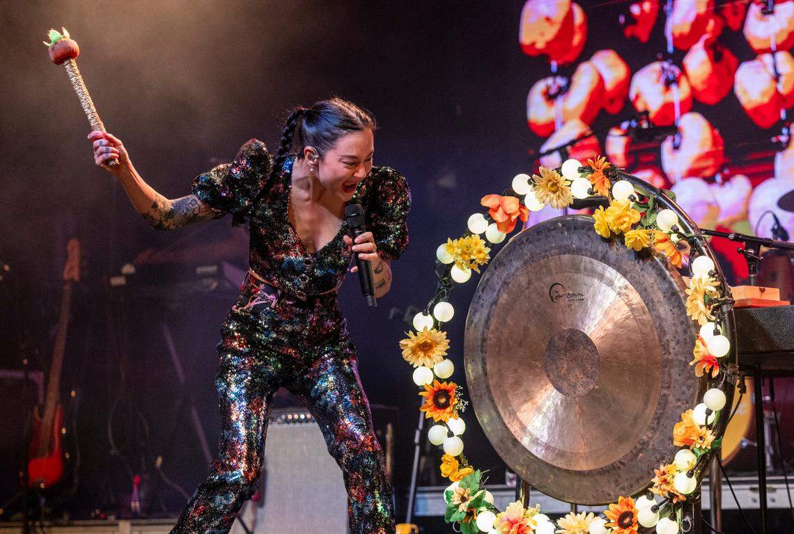Japanese Breakfast performs on day 3 of the Hopscotch Music Festival Saturday, Sept. 9 2023 at City Plaza in Raleigh.