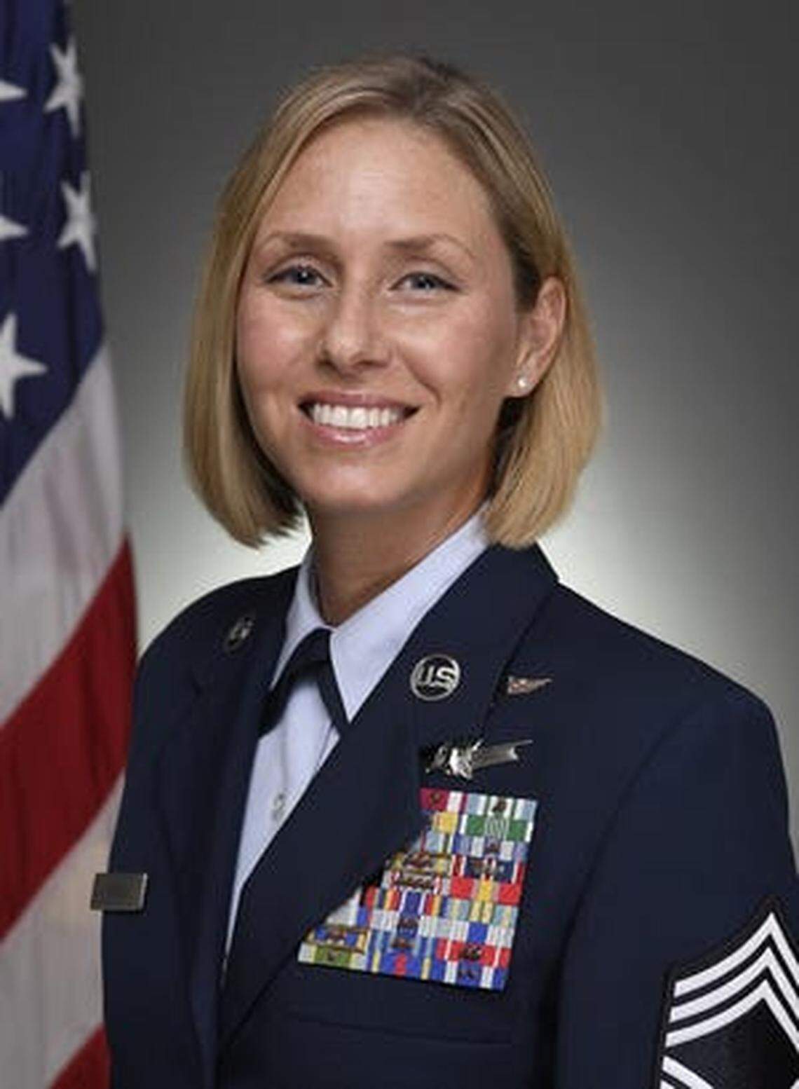 Chief Master Sgt. Mariah Armga, superintendent fo the 43rd Air Mobility Gruop at Pope Army Airfield, remembers comparisons to Pearl Harbor shortly after the 9/11 terrorist attacks.