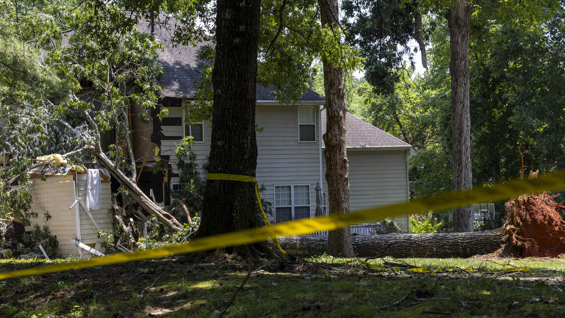 Trees and power lines down as deadly supercell storm moved through Triangle