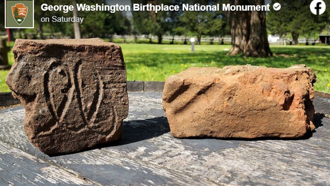 Archaeologists have uncovered something of a mystery with bricks found on the Virginia site where George Washington was born.
