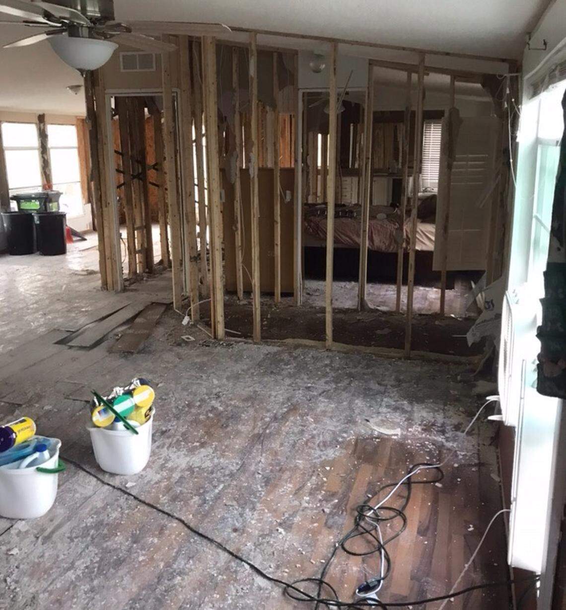 Macayla and Justin Bell’s home was flooded by Hurricane Florence. A local non-profit gave the family some much-needed help.