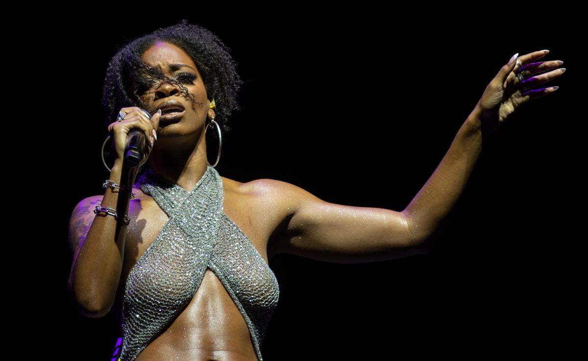 Ari Lennox performs at the Shine Stage at the Dreamville Festival in Raleigh, N.C., Saturday, April 1, 2023.
