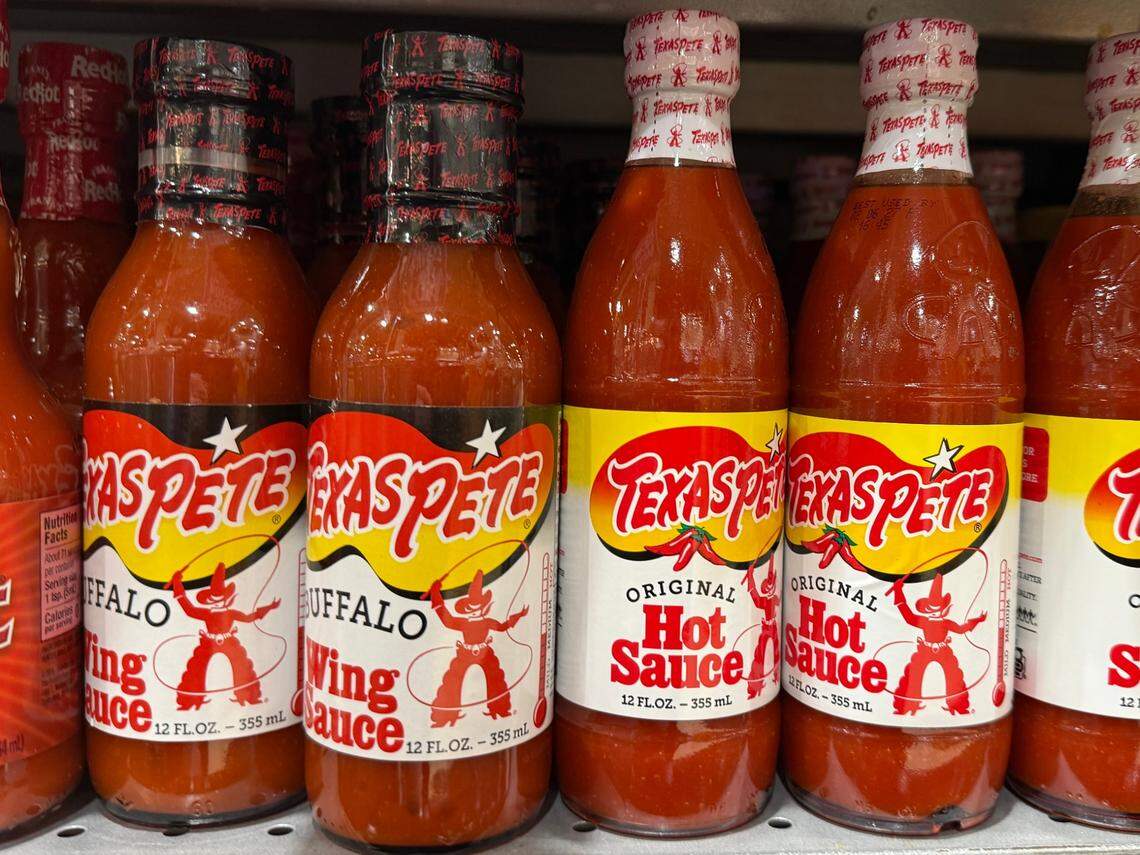 Texas Pete sauces, though named for the Lone Star State, are produced in North Carolina.