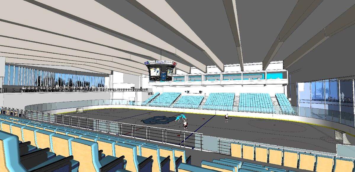 A proposed project could give hockey fans a new venue for playing and watching the sport at Carraway Village. The arena is designed with 2,000 seats, seven luxury skyboxes, administrative offices, locker rooms, a skate rental facility, and Hockey Lounge for adults.