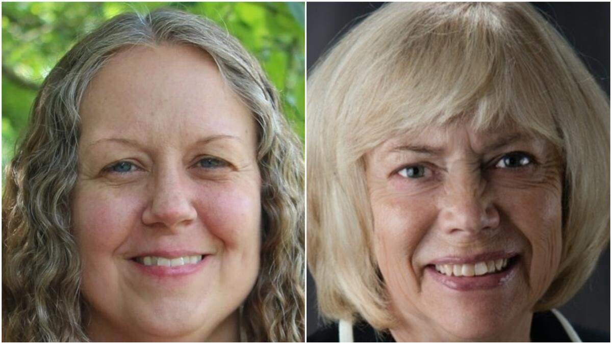Wake County school board members (left to right) Karen Carter and Roxie Cash