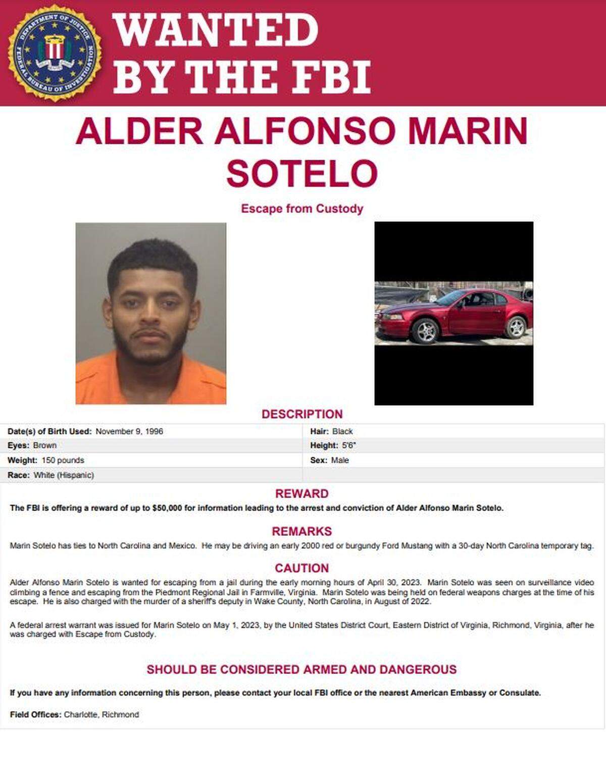 FBI wanted poster