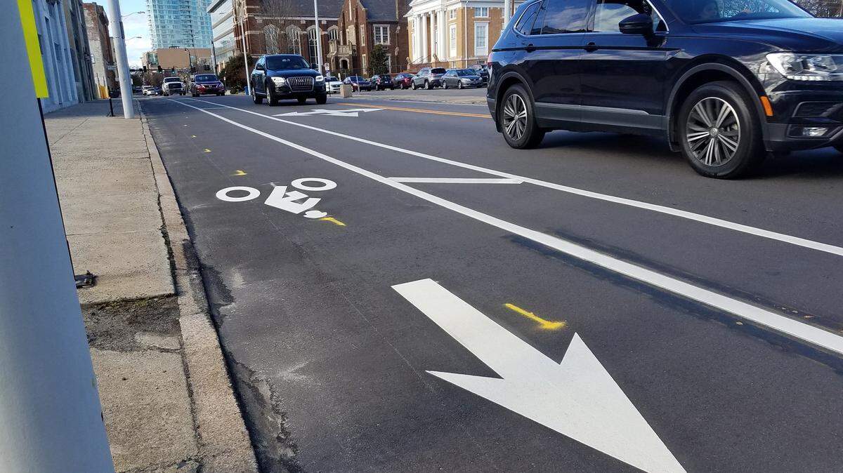 On-street bike lanes and traffic calming will be installed along three bike corridors that connect downtown Durham with nearing neighborhoods and greenways.