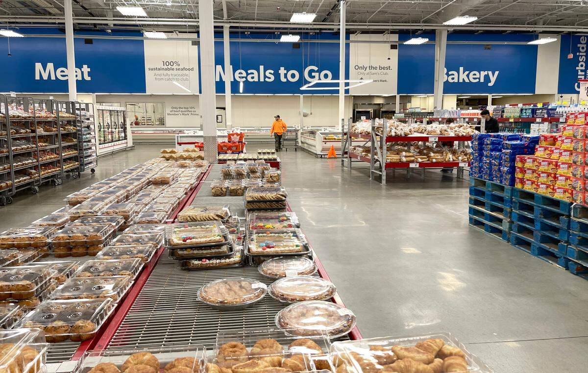 Sam’s Club in Raleigh offers baked goods, meals to go, and meats.