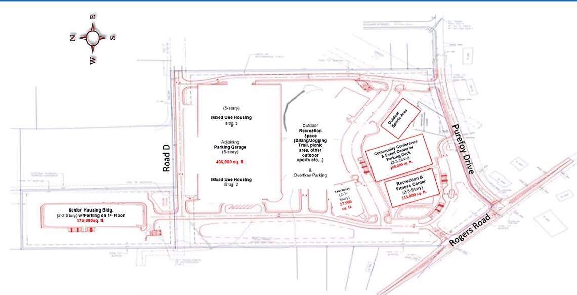 St. Paul’s AME Church representatives submitted a new site plan for a mixed-use community in the Rogers Road neighborhood north of Chapel Hill. The plan shows a new sanctuary and fellowship hall, community center, recreation and 350 apartments.