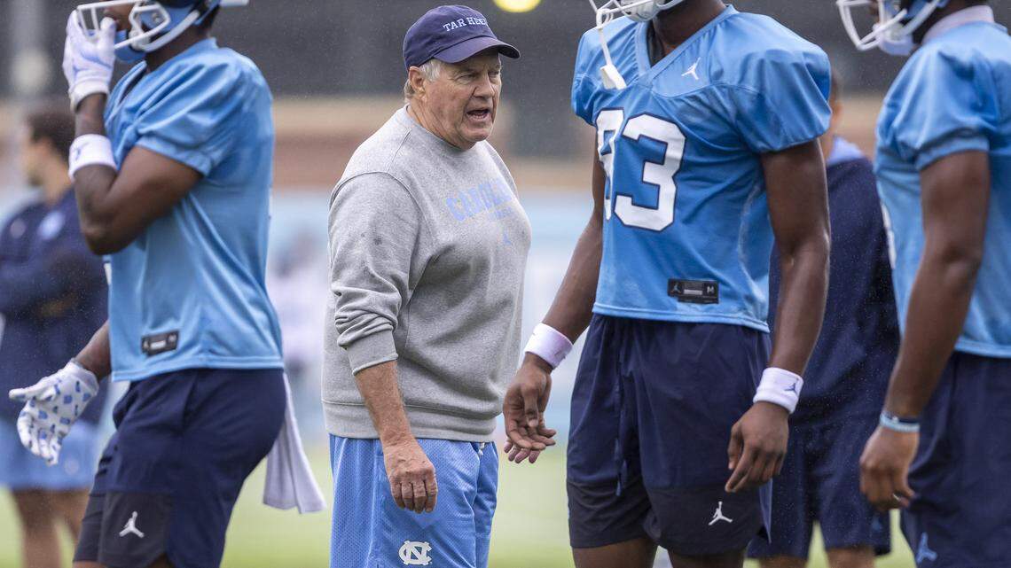 North Carolina kicks off fall football practice under Belichick