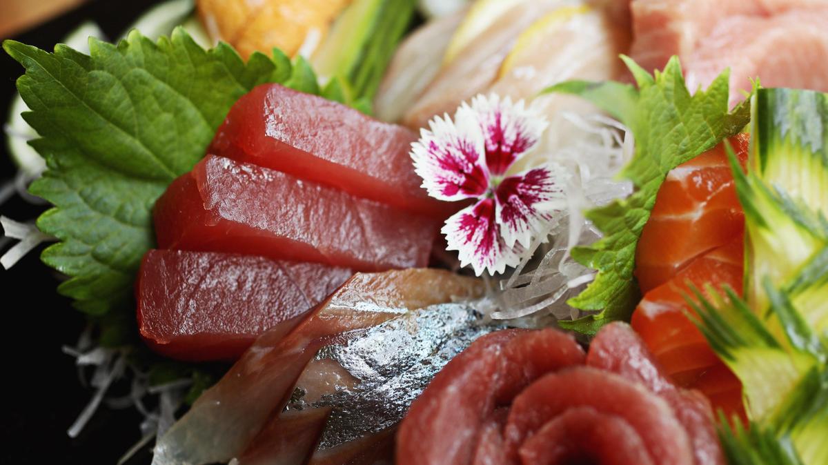 The assorted sashimi platter at O-Ku.