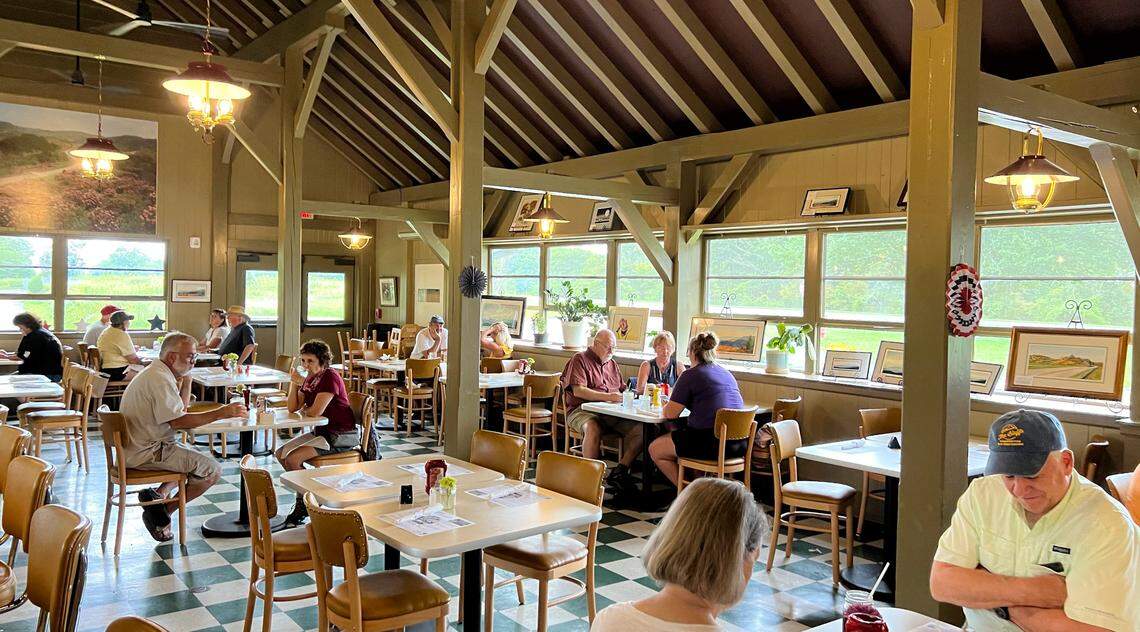 Built in 1949, The Bluffs restaurant in Doughton Park on the Blue Ridge Parkway reopened in spring 2021 after closing down in 2010 when the operator didn’t renew the lease.