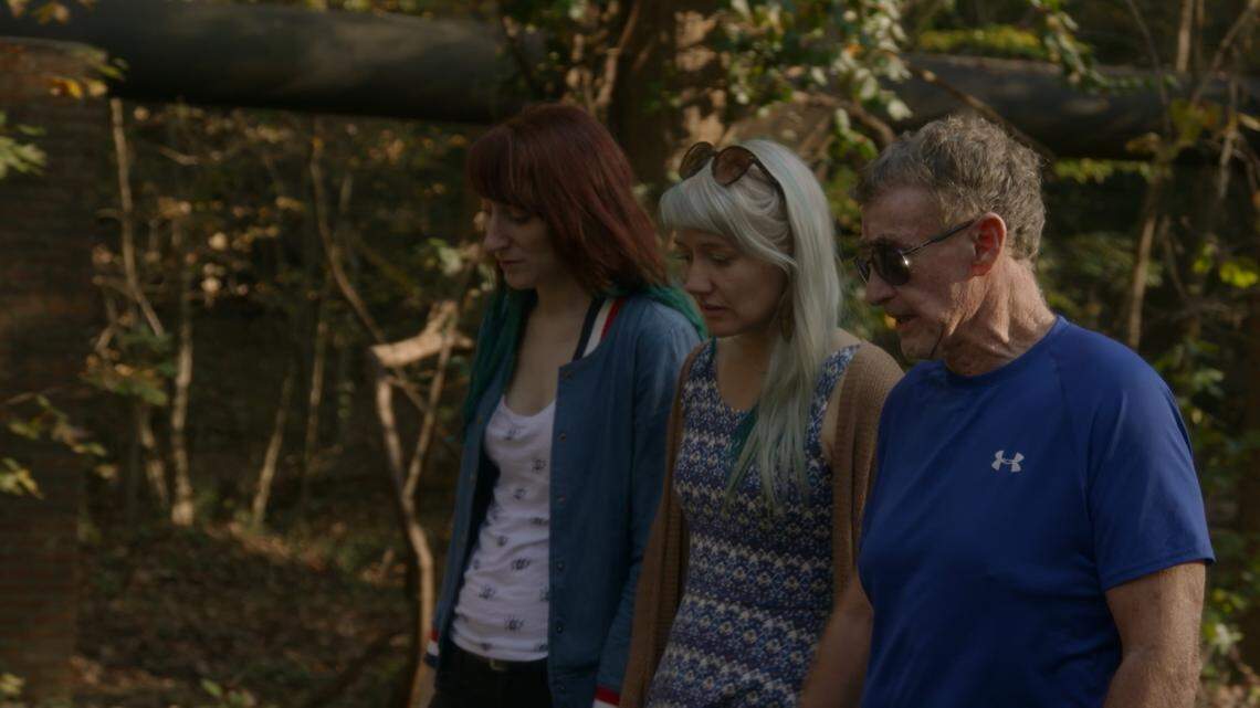(From left): Margaret Ratliff Blakemore, Martha Ratliff and Michael Peterson in Episode 12 of "The Staircase" on Netflix. Netflix will have all 13 episodes of the documentary series (which includes three new episodes) for the first time starting June 8.