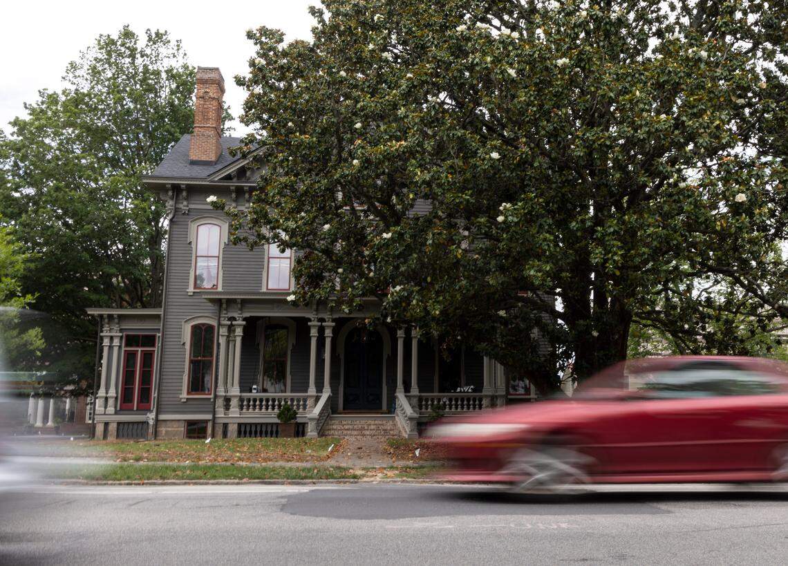Traffic passes by the Andrews-Duncan House on Thursday, June 1, 2023, in Raleigh, N.C.