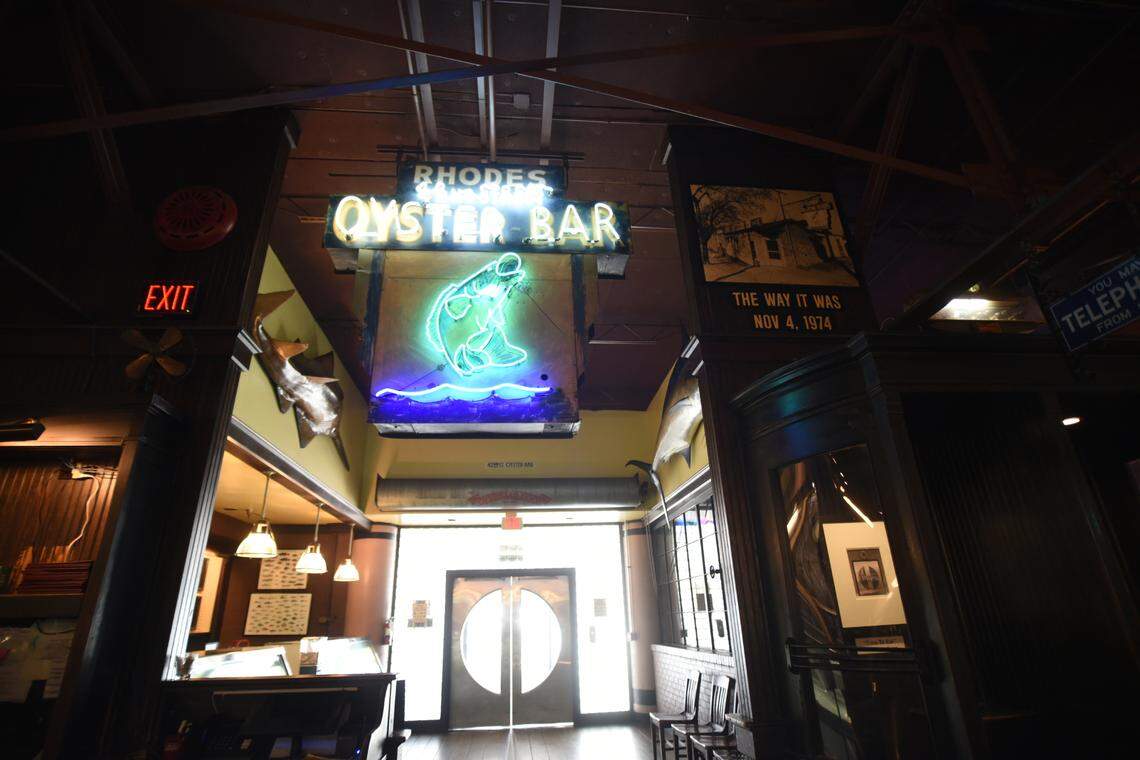 When he opened 42nd Street Oyster Bar as a revival in the 1980s, Thad Eure, Jr. refurbished the original neon sign. 