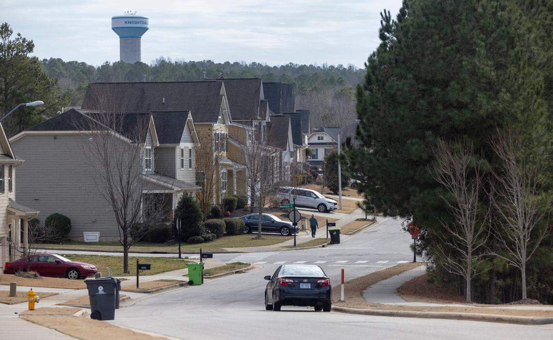 A street in the Princeton Manor neighborhood in Knightdale.