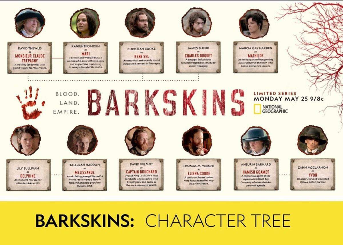 The new National Geographic limited series “Barkskins” examines the mysterious massacre in the vast and unforgiving wilds of 1690s New France.