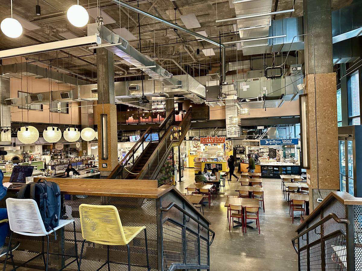 There are eight food and drink vendors inside Durham Food Hall.