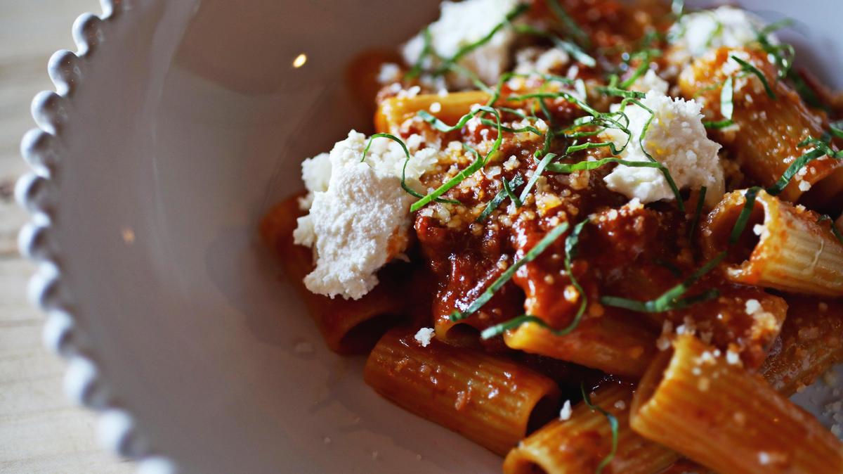 The spicy vodka tomato cream rigatoni is served with diced tomatoes, double cream and ricotta is one of the favorites at Cucciolo Osteria in Durham. It will surely be on the menu at the upcoming Cucciolo Famiglia.