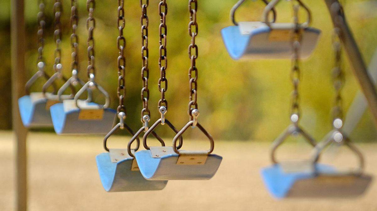 Swings on a playground.