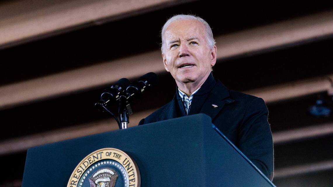 President Joe Biden speaks at the Wisconsin Black Chamber of Commerce on Wednesday December 20, 2023 in Milwaukee, Wis.