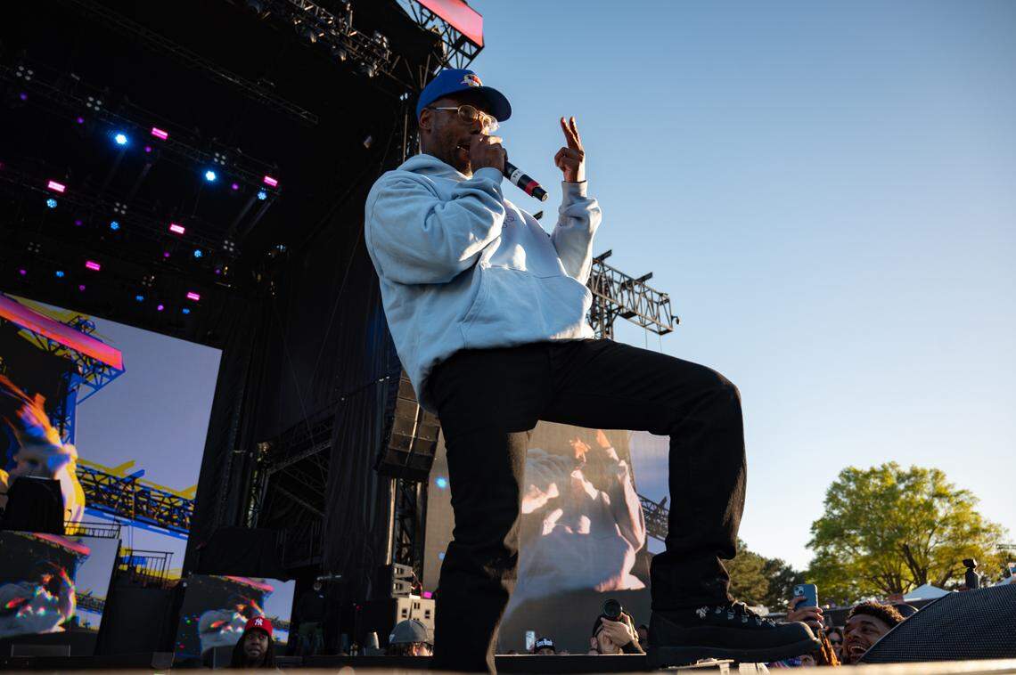 Schoolboy Q performs at the first day of Dreamville Music Festival in Dix Park in Raleigh, NC on Saturday, April 6, 2024.
