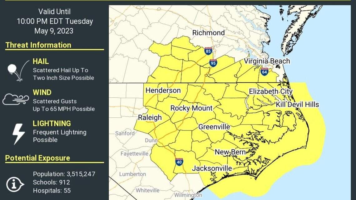 Level 2 storm risk issued for Wake County, central NC | Raleigh News ...