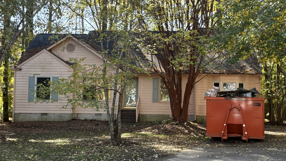 A vacant home at 309 Berryhill Drive in Carrboro’s Weatherhill Pointe after Tropical Storm Chantal pummeled Central North Carolina early July.