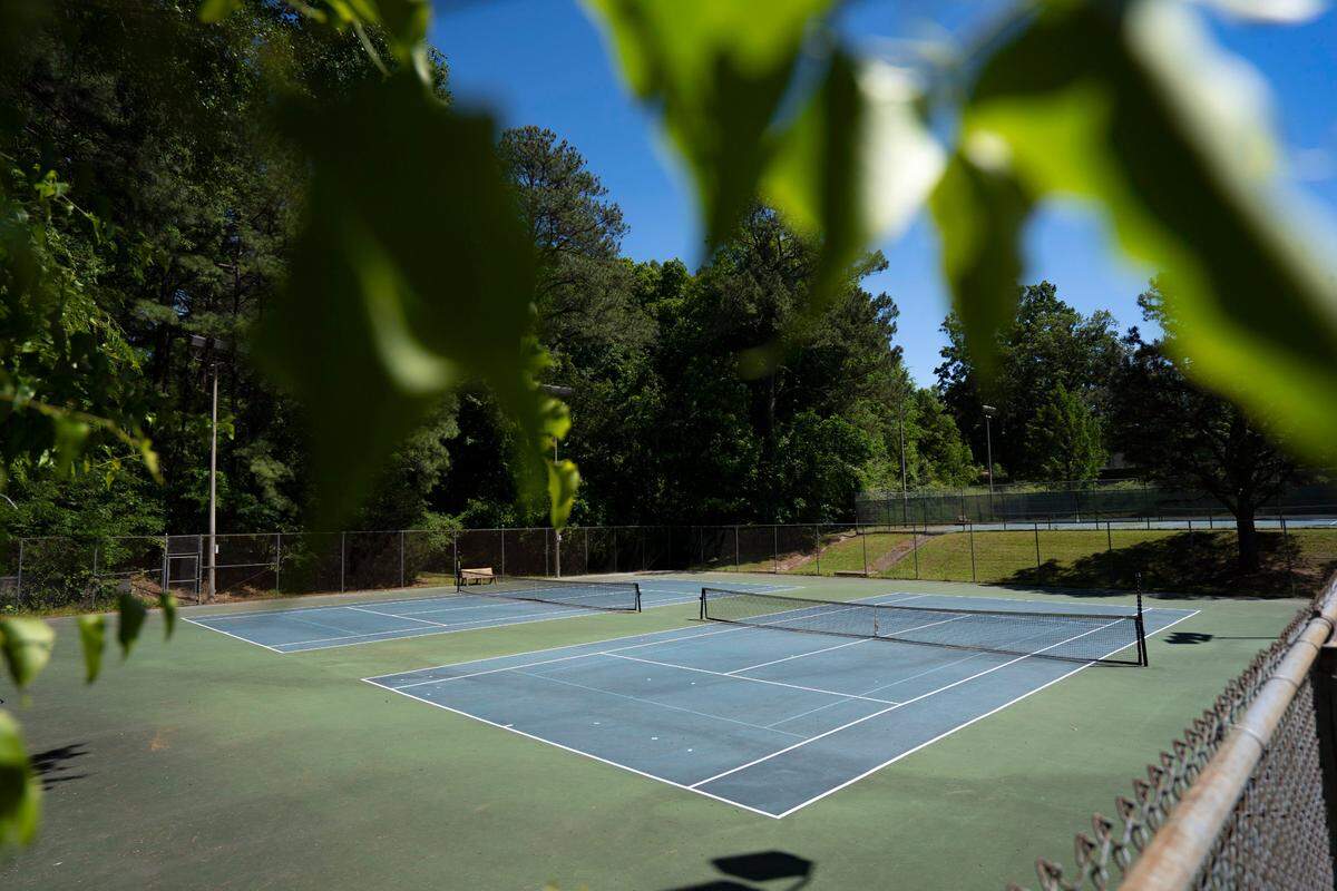 The tennis courts at Biltmore Hills Park in Raleigh, N.C., photographeda on Tuesday, May 10, 2022.