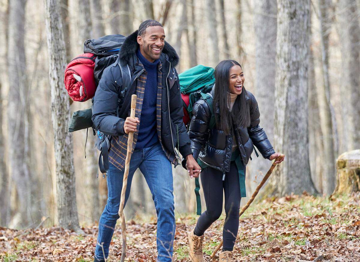 Matt James, a Raleigh native, with Bri Springs in the March 8 episode of “The Bachelor” on ABC.