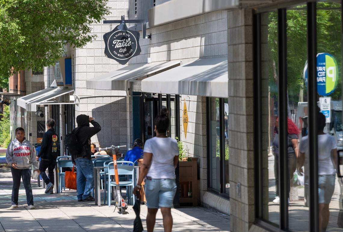 A Place at the Table Cafe, a pay-what-you-can restaurant at 300 W. Hargett Street in Raleigh on Wednesday, May 13, 2025. The non-profit serves breakfast, brunch and lunch.