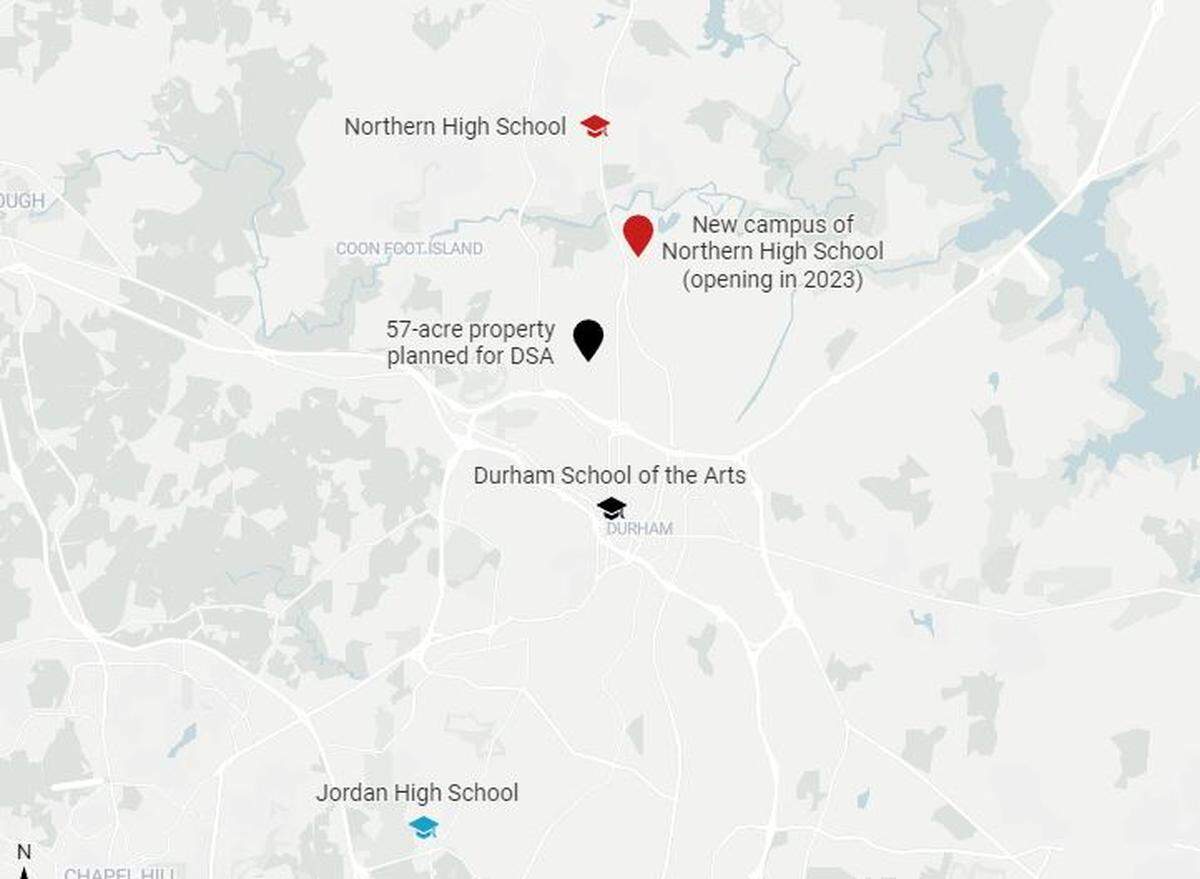 The new high school is about two miles from the old school.