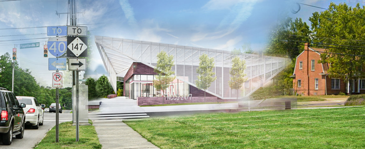 The 24/7 Collaborative Learning & Research Center is meant to be a gateway into the NCCU campus.